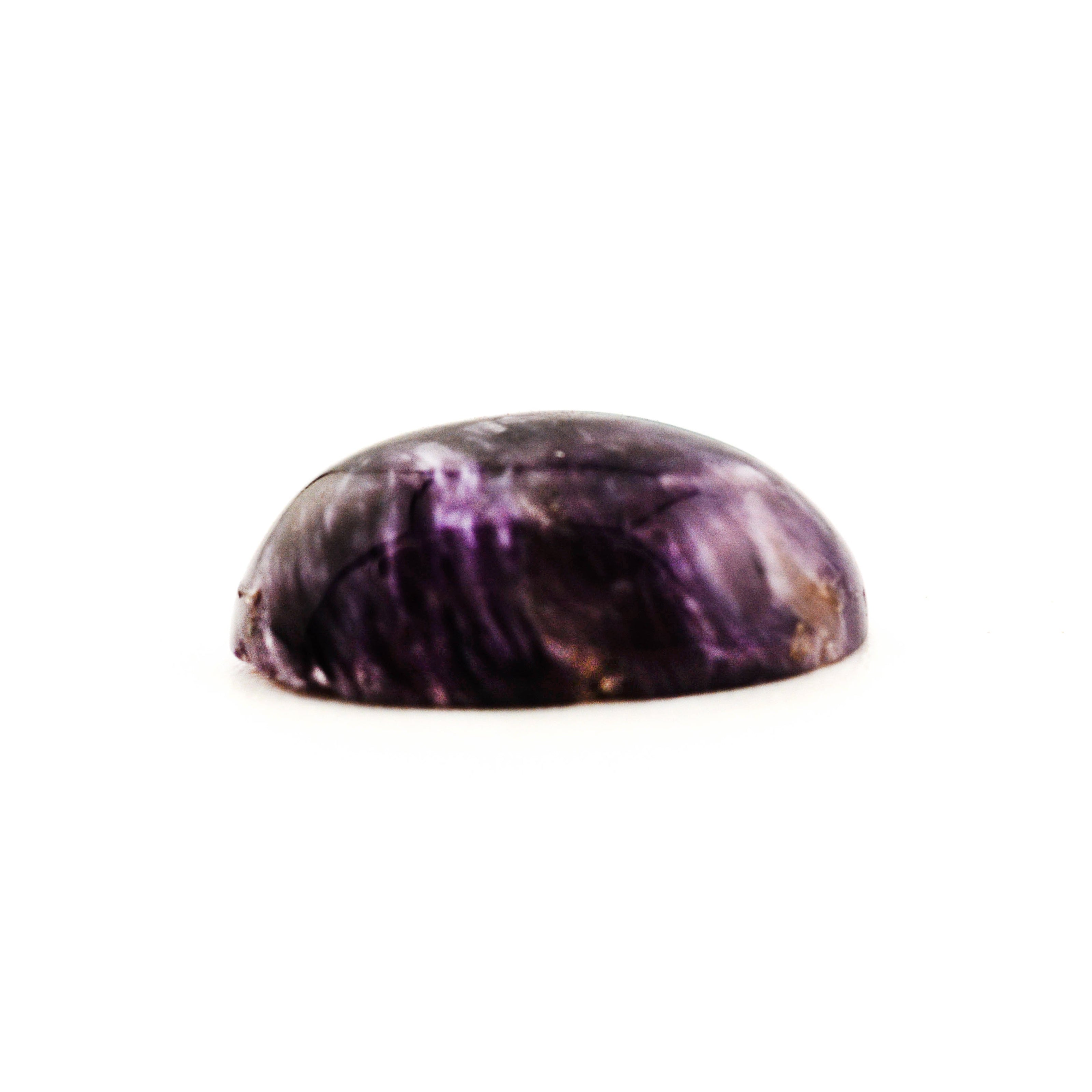 Purple stone on a white background